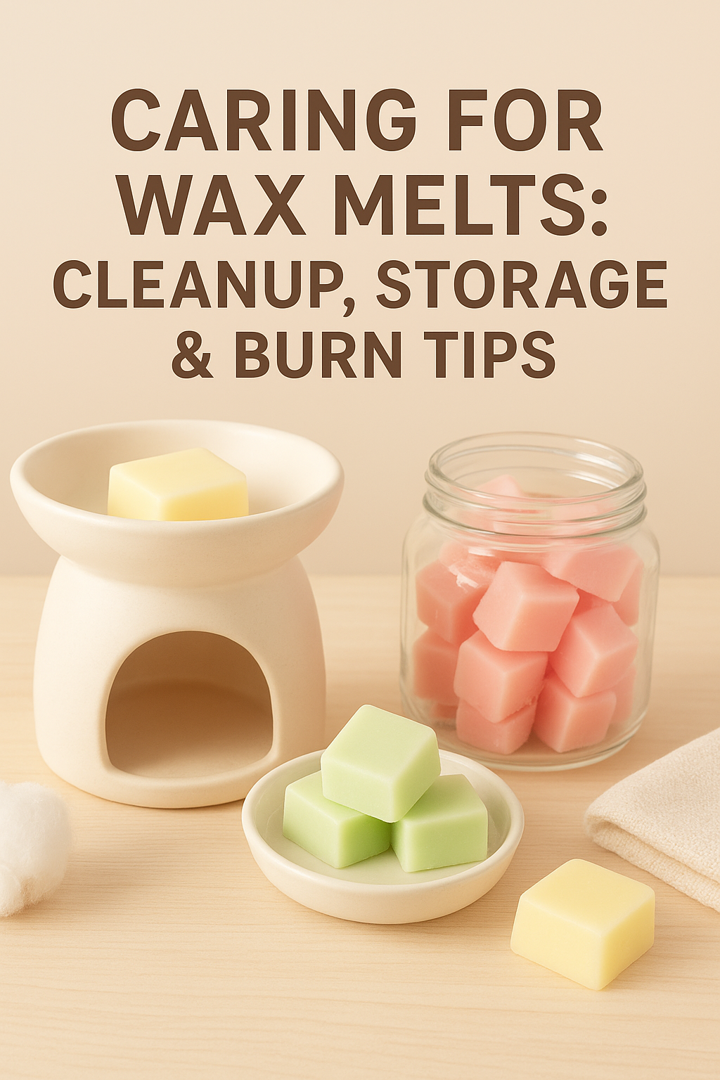 Caring for Wax Melts: Cleanup, Storage & Burn Tips