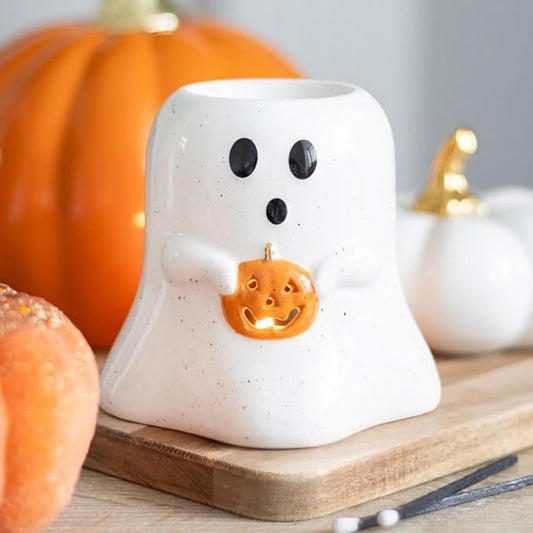 Halloween Ghost Wax or Oil Burner - Spooky Season Decor - Ember Haven Candles